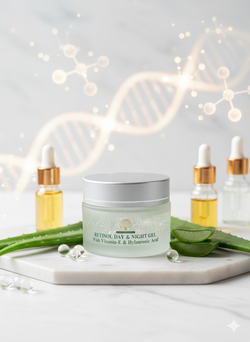 Intrigue Organics🌙 Retinol Day & Night Gel – 24hr Skin Repair (50gm)