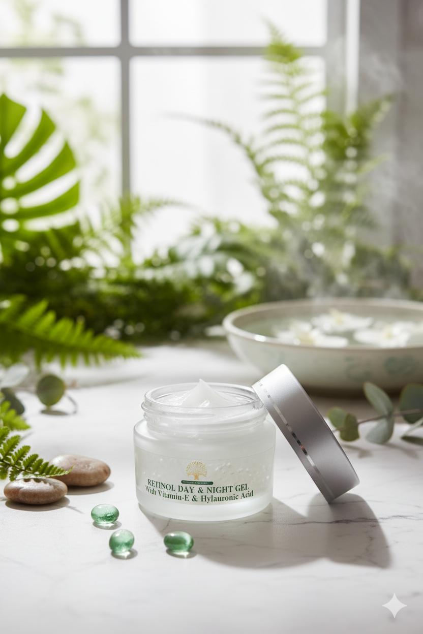 Intrigue Organics🌙 Retinol Day & Night Gel – 24hr Skin Repair (50gm) - Image 2