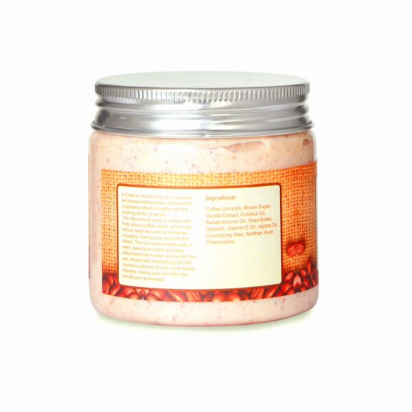 Intrigue Organics Coffee & Vanilla Face Scrub – Exfoliate, Brighten & Protect (200gm) - Image 3