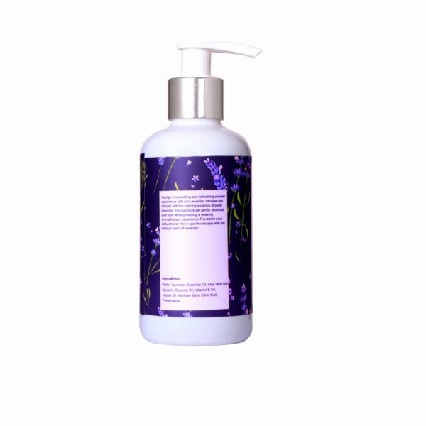 Intrigue Organics Lavender Shower Gel – Relaxing & Skin Healing Cleanser (200ml) - Image 3