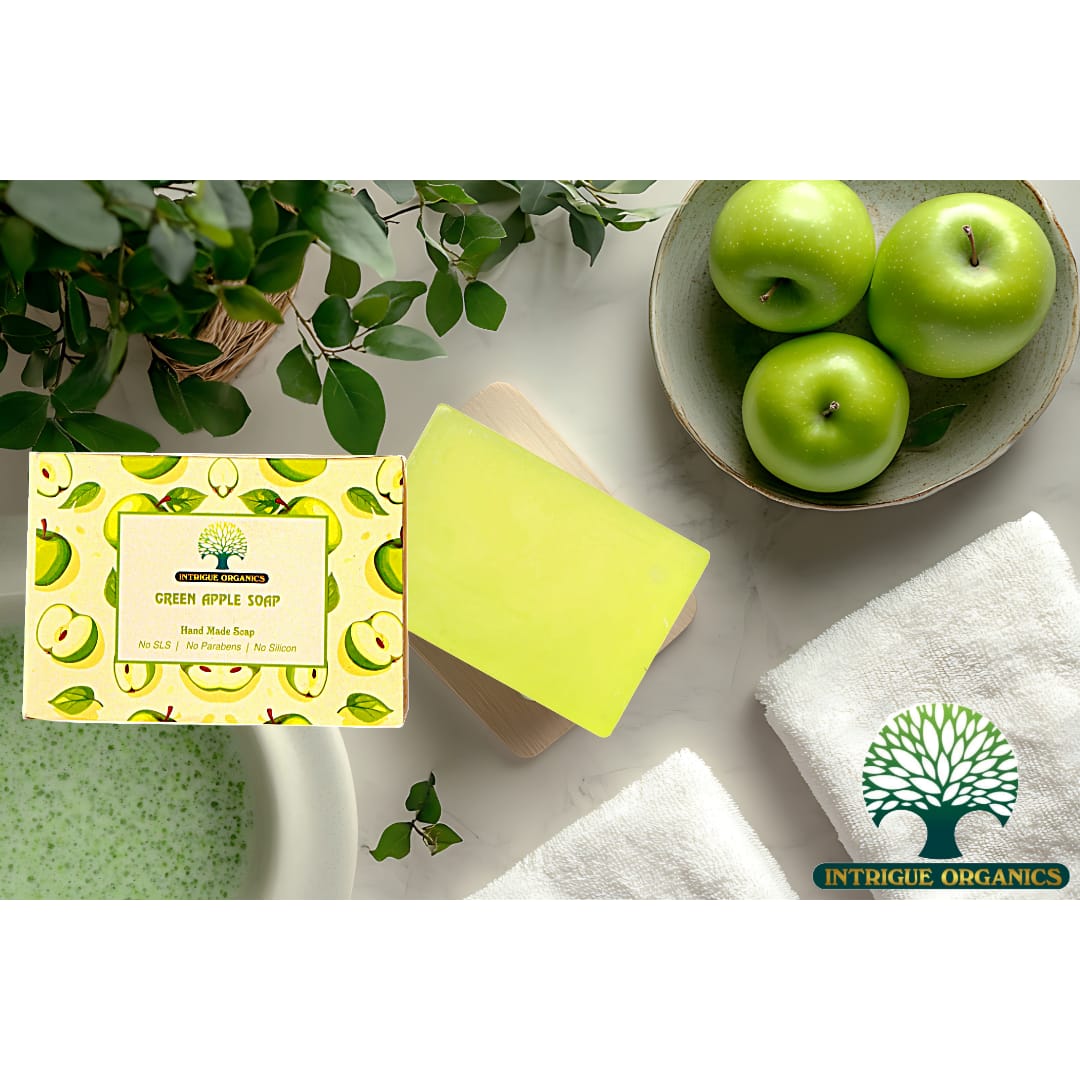 π Green Apple Handmade Soap β Nourish & Revitalize(100g) - Image 4