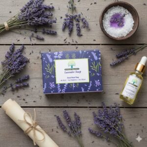🌿 Intrigue Organics Lavender Soap – Handmade & Chemical-Free (100g)