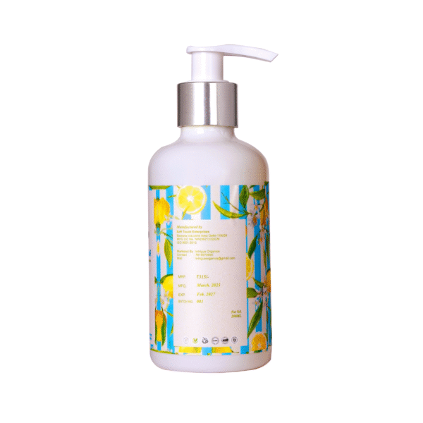 Intrigue Organics Lemon Shower Gel – Refreshing & Purifying Bath (200ml) - Image 4