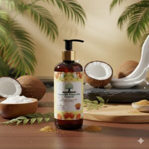 Intrigue Organics Coconut Milk Shampoo with Fenugreek – Cleanse & Strengthen (300ml)
